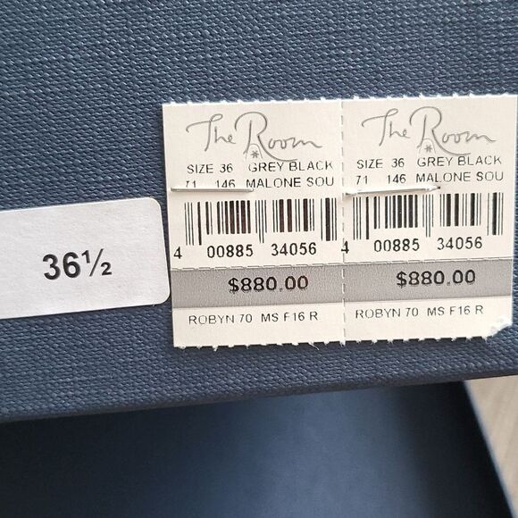 Grey Black Malone Souliers Heels 36.5 - Picture 6 of 6